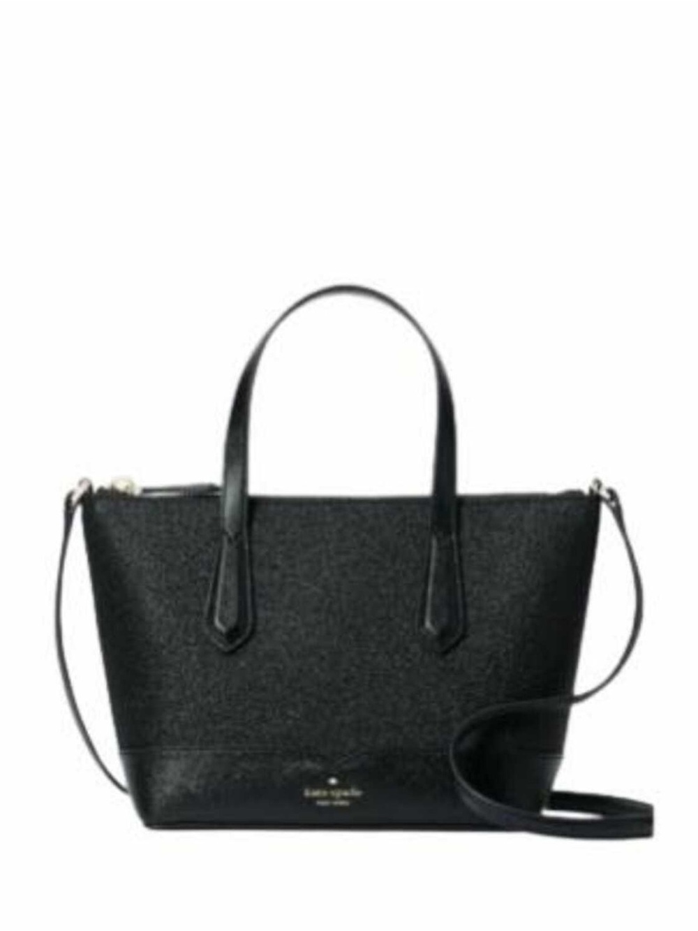 kate spade Black Leather Tote with Detachable Crossbody Strap